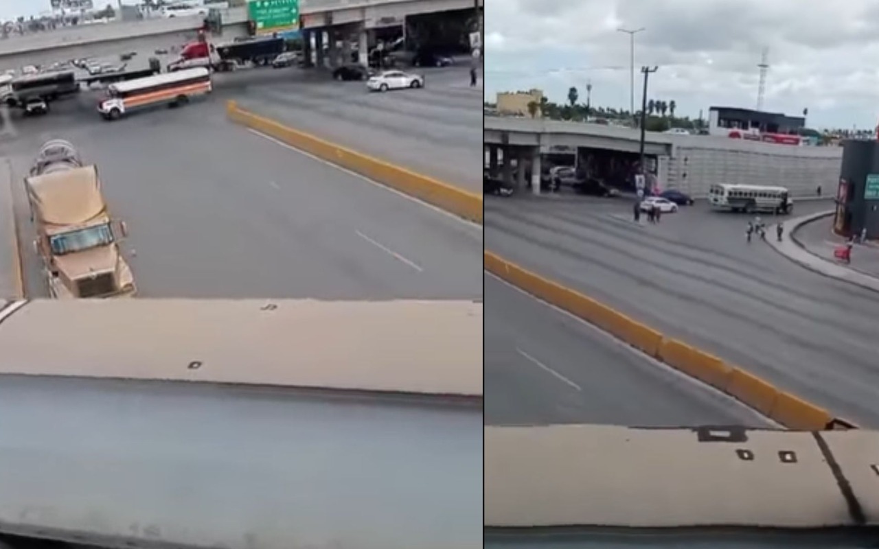 Imagen de uno de los puntos afectados por los bloqueos en Matamoros del 29 de octubre de 2026