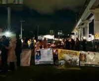 Integrantes de colectivo de búsqueda durante manifestación y bloqueo Toluca México octubre 2026