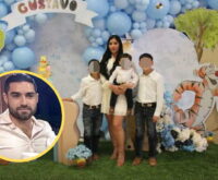 Cinthia Abigail Tamez, sus hijos y Leodegario Moya en imágenes difundidas en redes sociales.