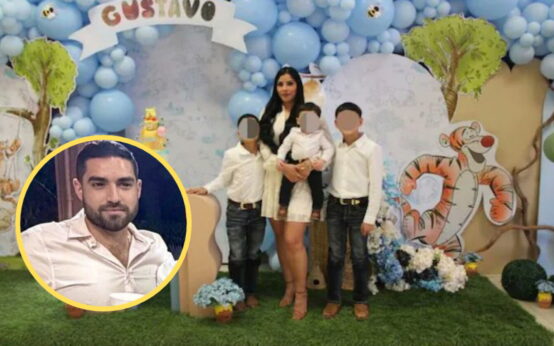 Cinthia Abigail Tamez, sus hijos y Leodegario Moya en imágenes difundidas en redes sociales.