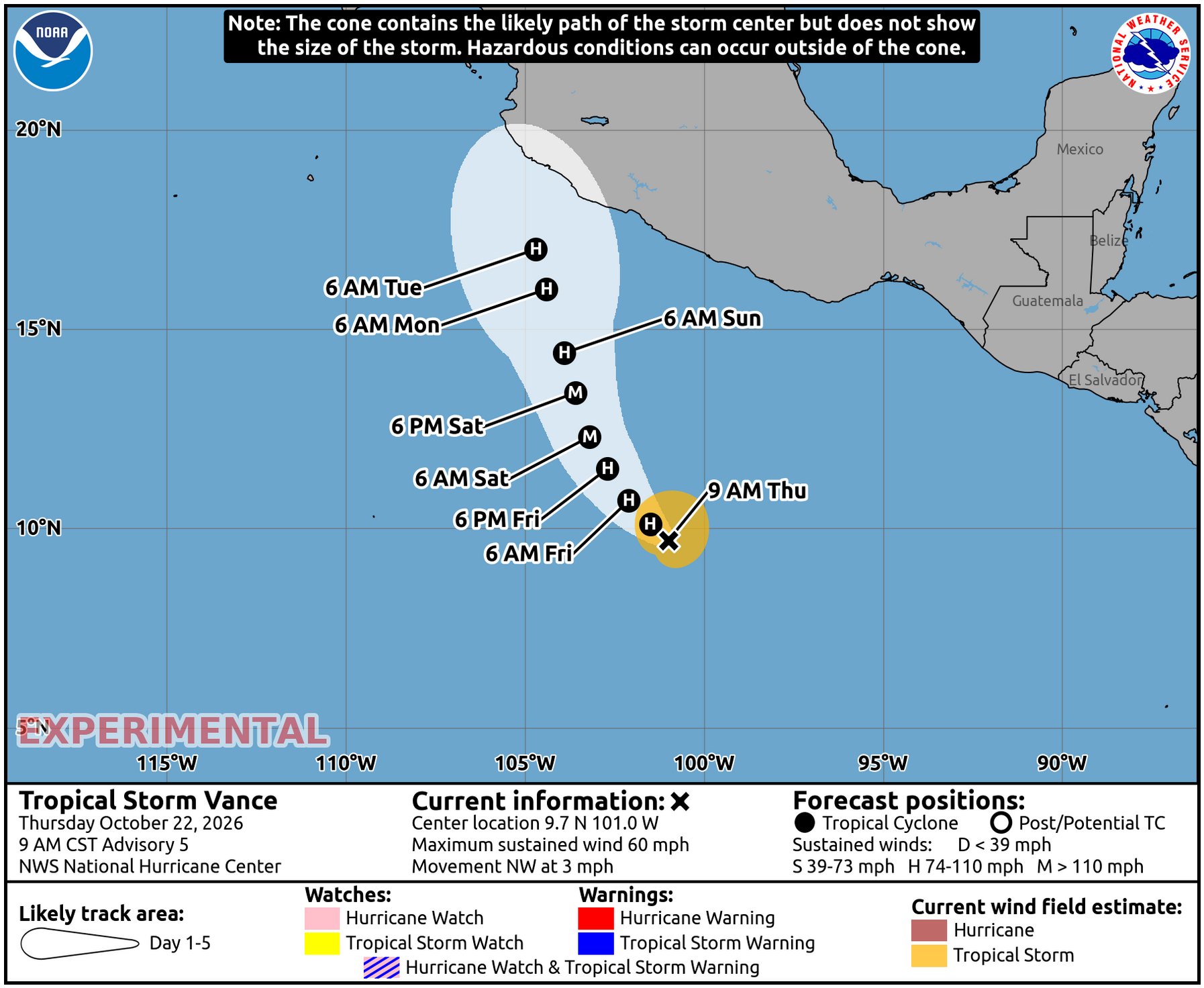 ¡Vance se fortalece! Tormenta tropical podría convertirse en huracán
