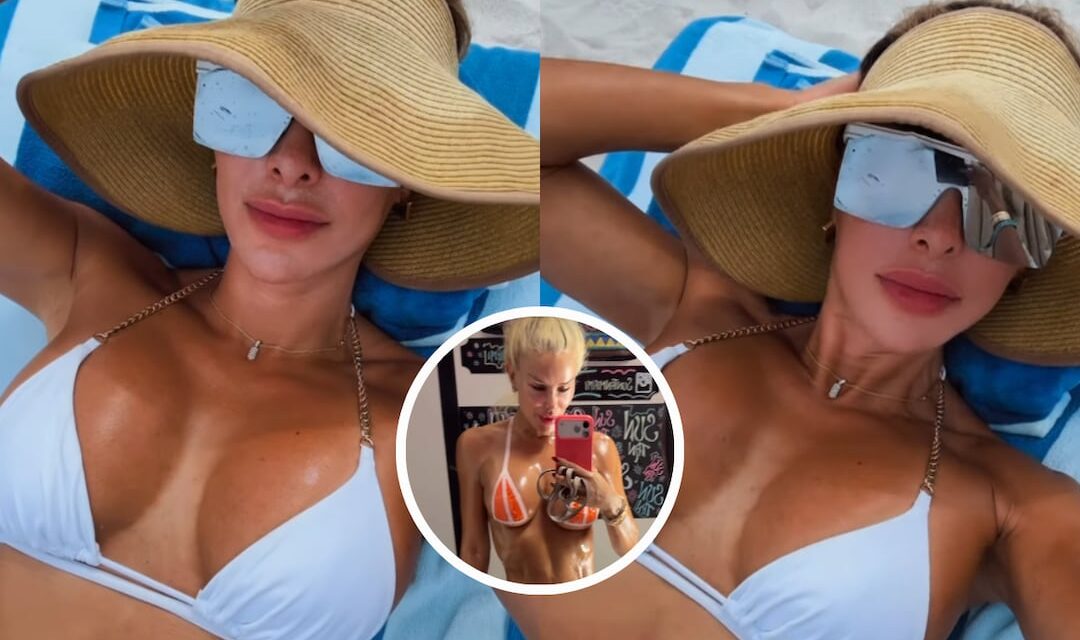 Ninel Conde usando bikini blanco en video Instagram publicado el 21 de octubre 2026