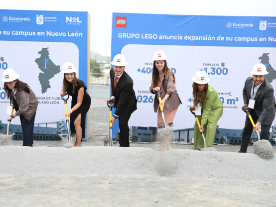 Instalaciones de LEGO en Ciénega de Flores durante la reciente expansión de la planta.