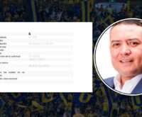 Montaje editorial con expediente del IMPI para Libres y Lokos y retrato de Willie González, con tribuna de Tigres de fondo